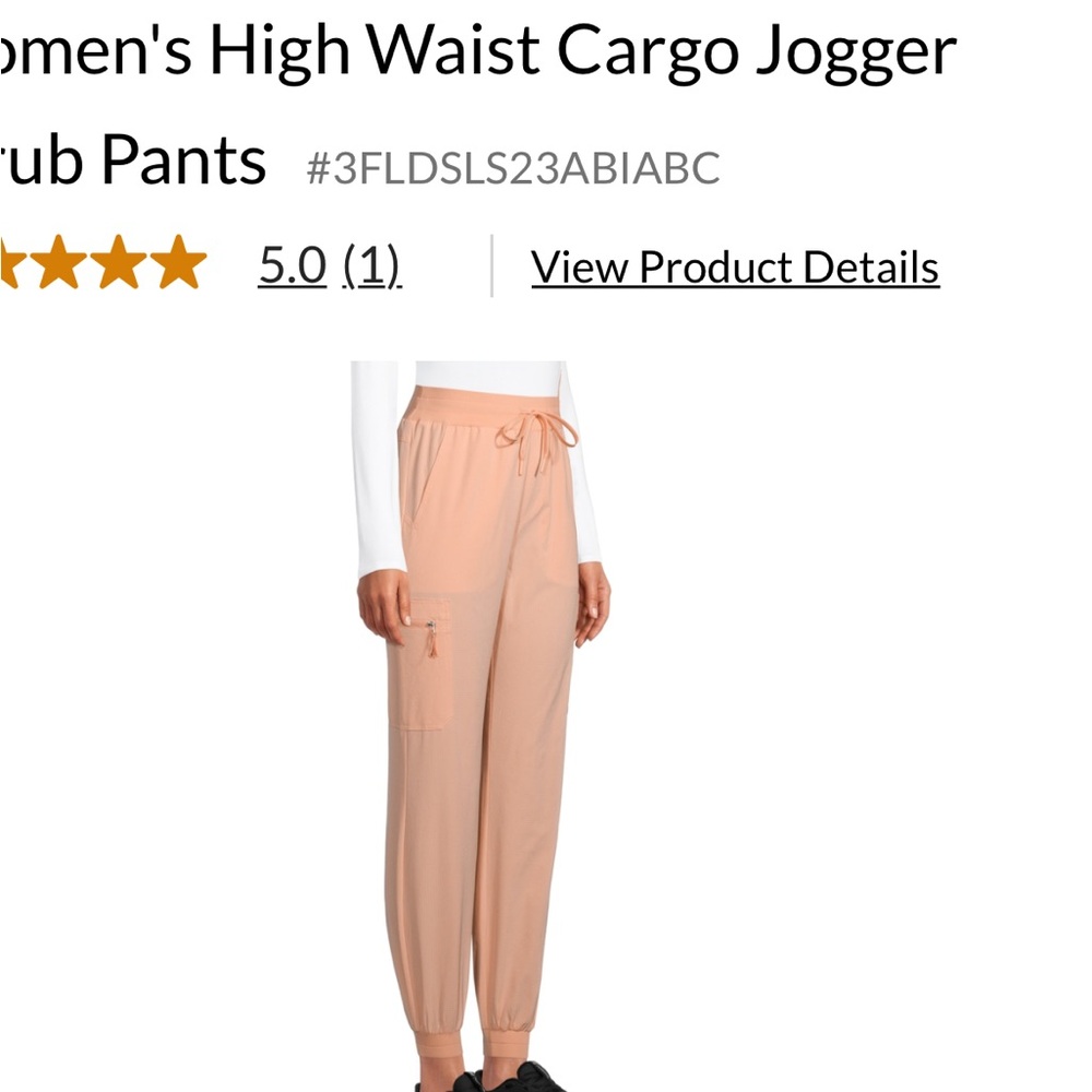High waisted scrub pants